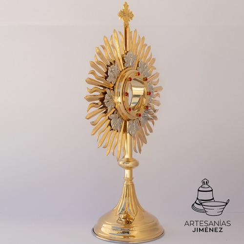 Imagen 2 de 5 de Custodia U Ostensorio Santísimo De Alpaca 55 Cm