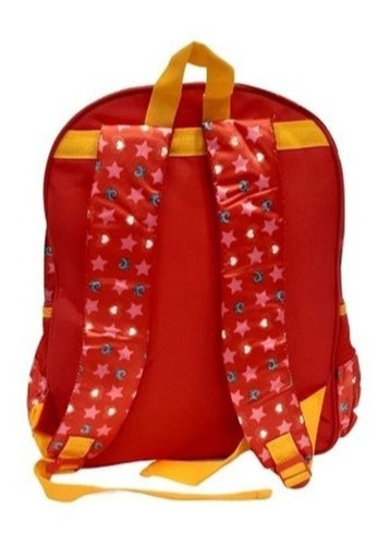 Mochila De Costas Os Aventureiros Aventureira Vermelha Cor Vermelho