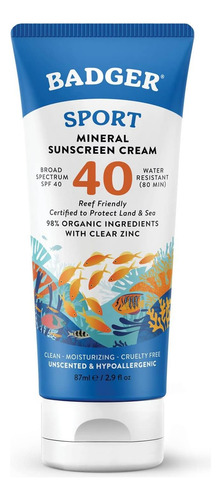 Protector Solar Badger Reef Safe, Protector Solar Mineral De