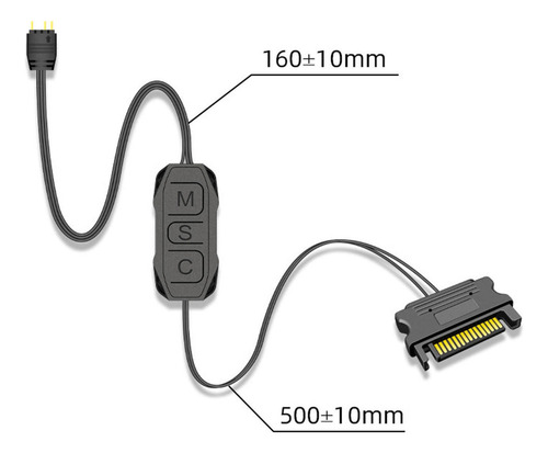 Nuevo Controlador Argb De 5v, Botón De 3 Pines, Fuente De