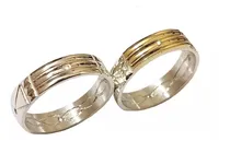 Comprar Par Anillos Atlante 1 En Plata 925 Oro 18k Y 1 En Plata 925