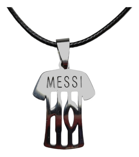 Dije Camiseta Futbol Messi 10 Acero Quirurgico C/ Soga