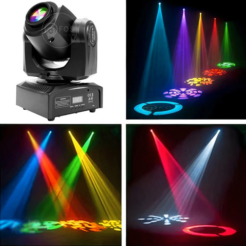 6x Mini Spot Led Moving Head 30w + Mesa Controller 192 Dmx 110v/220v