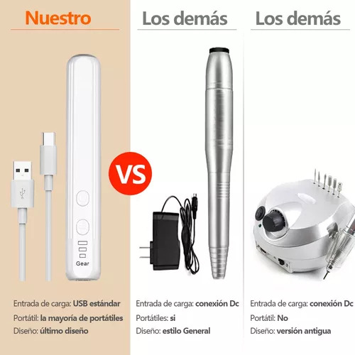 Esmalte De Unha Elétrico Recarregável 35000rpm