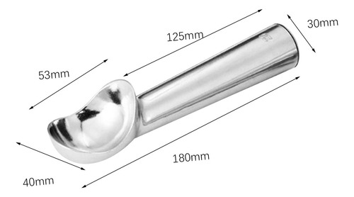 Cuchara Para Helado, Cuchara Moderna Para, Duradera Plata