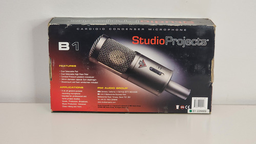 Microfone Condensador Studio Projects B1 Profissional Studio Prateado (Usado)
