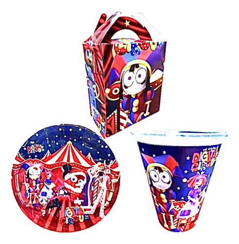 Digital Circus Kit Básico 40 Px Fiesta Kit Vasos Platos