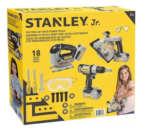 Set Juego Kit Herramientas Para Niños Stanley Luz Y Sonido