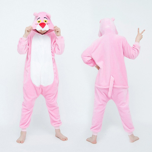 Pijama De Dibujos Animados De Pink Panther Kigurumi Para Niñ