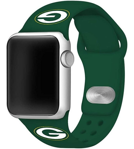 Game Time Green Bay Packers - Correa De Silicona Para Reloj.