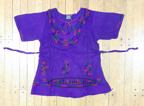 Blusa Camisa Camisola Bordada Viscosa Hindu 0154 Violeta