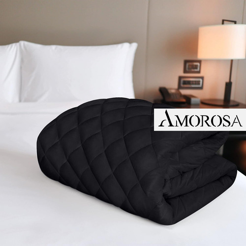 Protector Cubre Colchón Ultra Comodidad Y Suave Matrimonial Color Negro