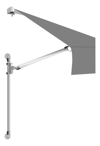 Toldo Rebatible Manual 4.00mt. Lona Sembra 7000 Gris Oscuro
