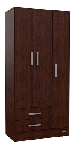 Ropero Placard Madera Melamina Dakar 3 Ptas Revestido Wengue