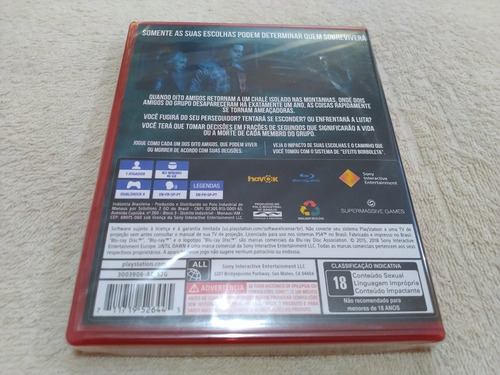 Until Dawn - Novo - Lacrado - Ps4