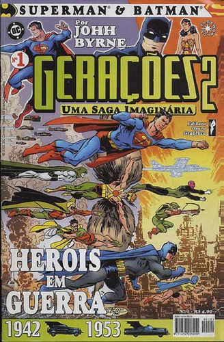 Superman & Batman Por John Byrne: Gerações 2 N° 1 De 4 - Uma Saga Imaginária - Editora Opera Graphica 2002 - Em Português - Capa Mole - Lombada Com Grampos (Usado)