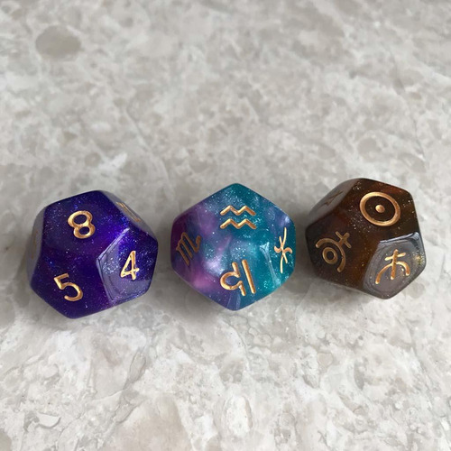 Juego De Dados De Juego De Rol De Dados Cielo Estrellado