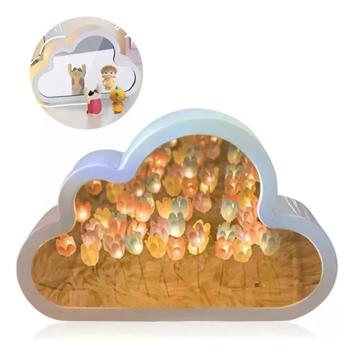 Espejo Cloud Tulip Para Dormitorio Con Luz Nocturna