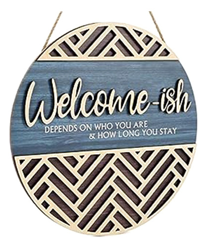 Placa Colgante De Bienvenida En 3d Para Decoración De Pared