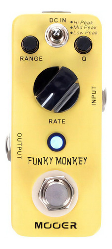 Pedal Mooer Funky Monkey Mft2 Envelope Filter Pedal Auto Wah Cor Amarelo
