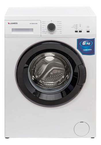 Lavarropas James Lr 1006 G3 Bl Automático Carga Frontal 6kg