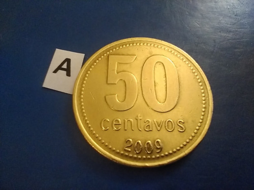 Monedas Argentinas 50 Centavos 2009 Ver Año Mal Acuñado