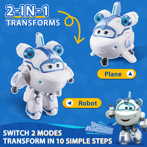 Figura De Acción Super Wings 5 Pulgadas Tobot Astra 2 En 1