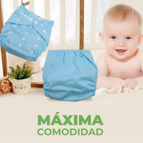 6 Pañales Reutilizables Tela Para Bebé Ecologico +6 Insertos