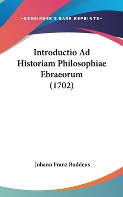 Libro Introductio Ad Historiam Philosophiae Ebraeorum (17...