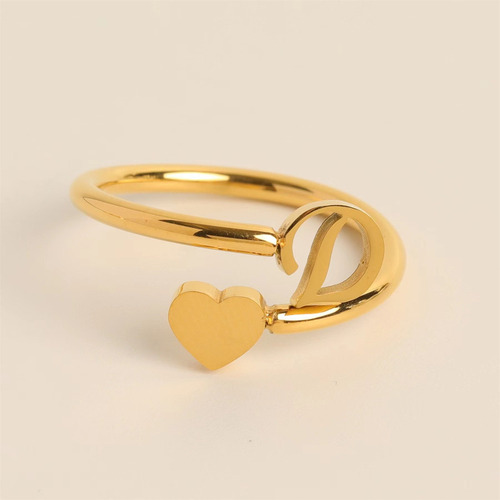 Jz Anillos De Oro Con La Inicial De La Letra E Para Mujeres