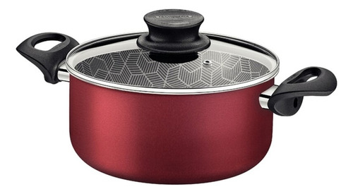 Batería De Cocina Tramontina Rivoli Antihaderente 10 Piezas Color Rojo