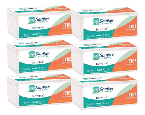 Papel Interfolhado Folha Dupla Santher Inovatta 1400 Folhas