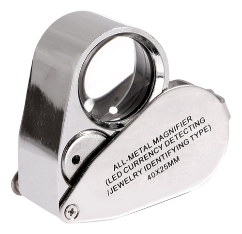 40x Pocket Magnifying Jeweler Loupe Lupa Cristal De Ojos Con