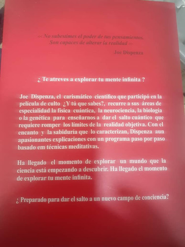 Libro Físico. Deja De Ser Tu. Autor: Joe Dispenza