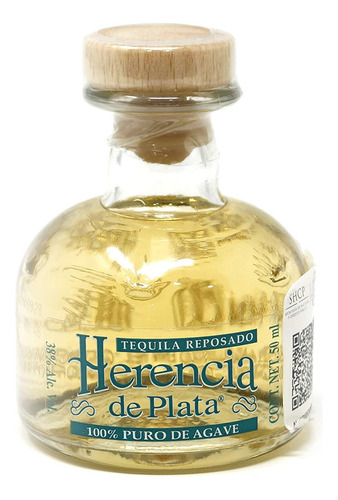Tequila Herencia De Plata Reposado Mini 50 Ml