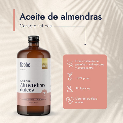 Imagen 4 de 9 de Aceite De Almendras Dulces, Uso Cosmético, 1 Litro