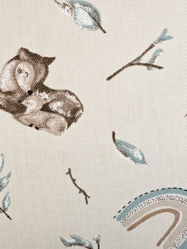 Hamaca Para Bebé Ivan - 6 Meses A 3 Años - Tela Y Madera Beige Con Diseños En Marrón Y Celeste