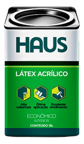 Tinta Látex Econômico Lata 18 Litros Haus Cor Gelo