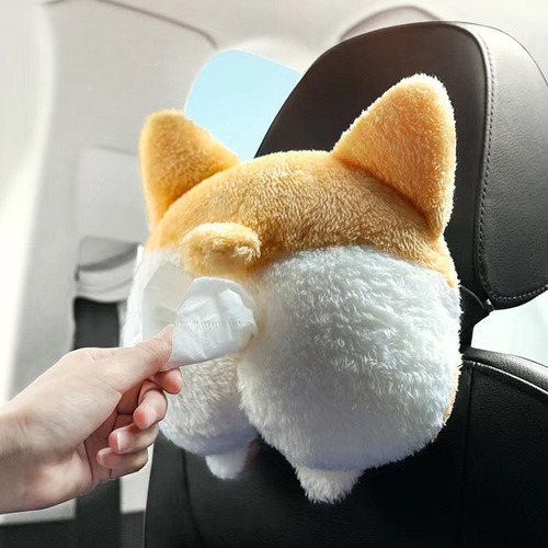 Porta Pañuelos De Corgi De Coche Lindo Trasero Caja Genérico