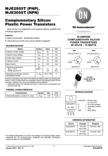 Transistor Npn 60v 10a Mje 3055tg