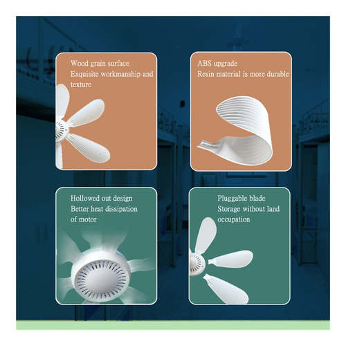 M Ventilador De Techo Portátil, Mini Ventiladores De Tienda