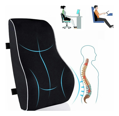 Cojin Soporte Lumbar Automovil Silla Oficina Respaldo Espald