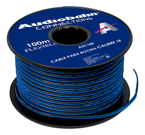 Rollo De Cable Para Bocina 100mts Calibre 18 Audiobahn