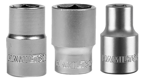 Tubo Bocallave Hexagonal De 1/2 Hamilton 22mm - Bhm22 Color Plateado