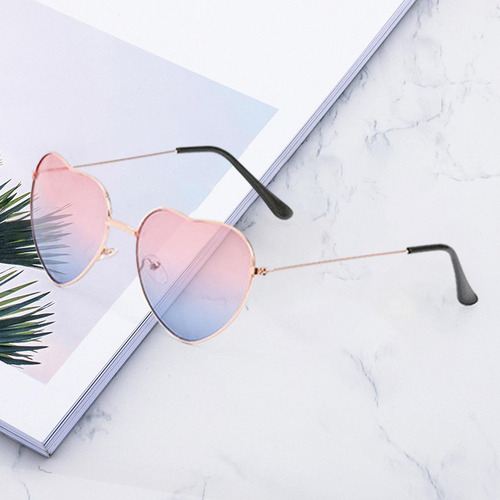 Nuevo 2 Lindas Gafas De Sol Con Forma De Corazón De Estilo