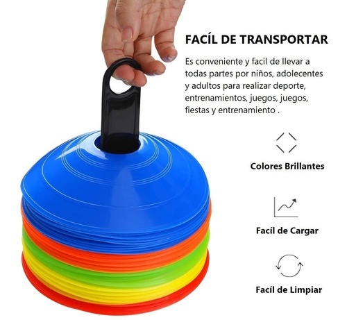 Marcador Set 40 Conos Obstáculo Entrenamiento Futbol/ Nordik
