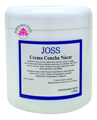 Crema Limpiadora Concha Nacar Joss Fervier 1100grs Momento De Aplicación Día Noche Tipo De Piel Normal A Grasa