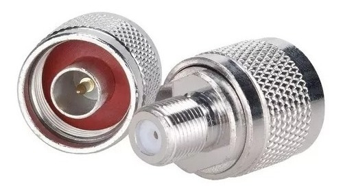Imagen 2 de 3 de Conector Macho Tipo N A Conector F Adaptador Coaxial Rg6