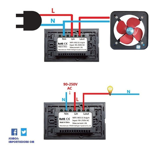 Interruptor Wifi Inteligente Sonoff Touch De T1 Apagador