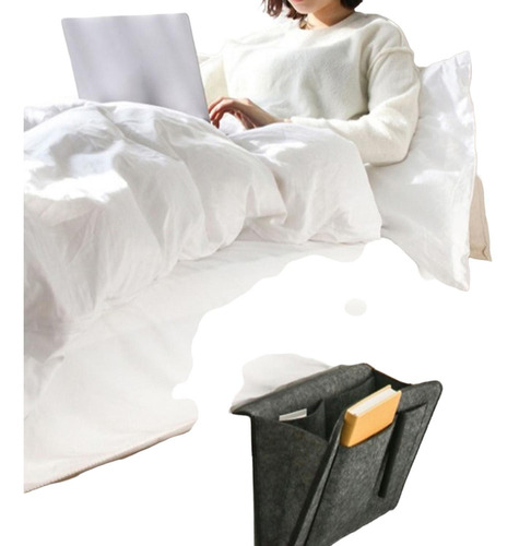 Imagen 8 de 10 de Organizador Cama Bolsa Revistero Sofa Porta Control Celular